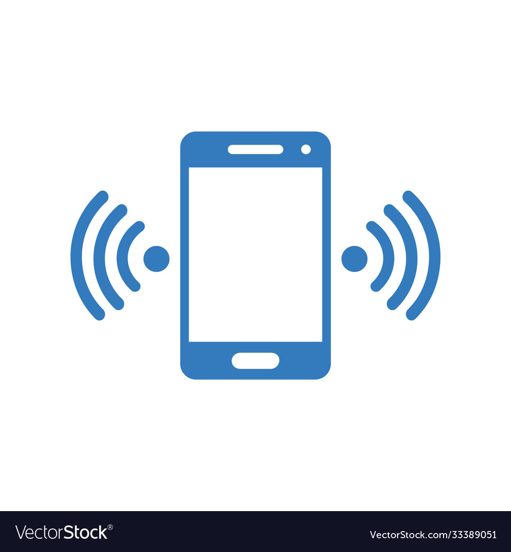 Phone network wifi connection icon blue isolated