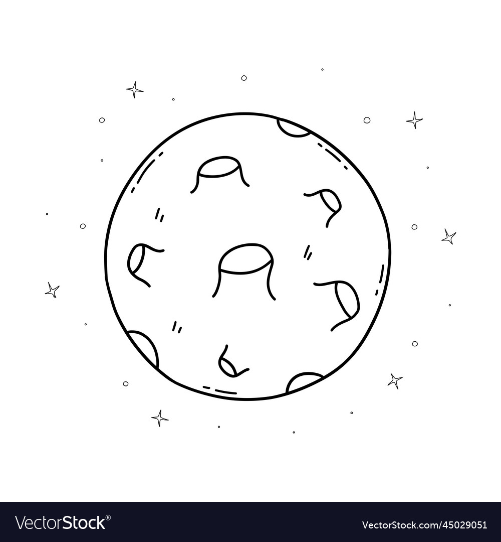 Planet and stars in space around print