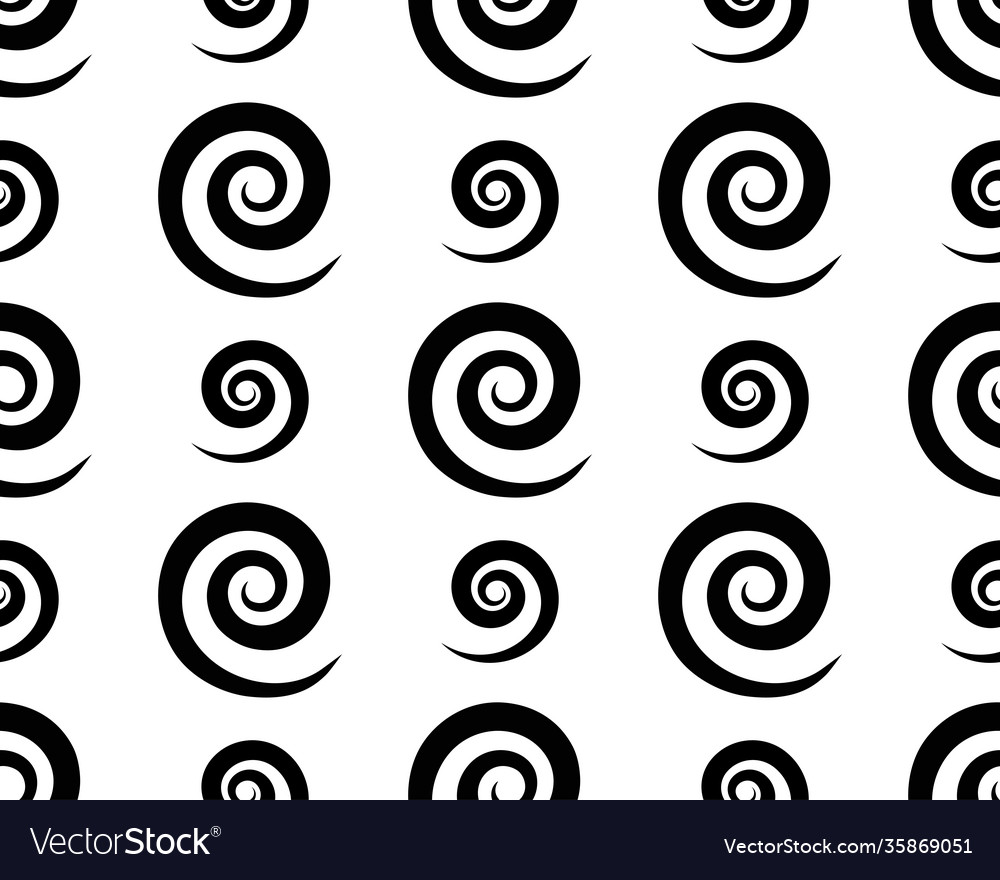 Round swirl pattern seamless background vector image Round swirl pattern seamless background