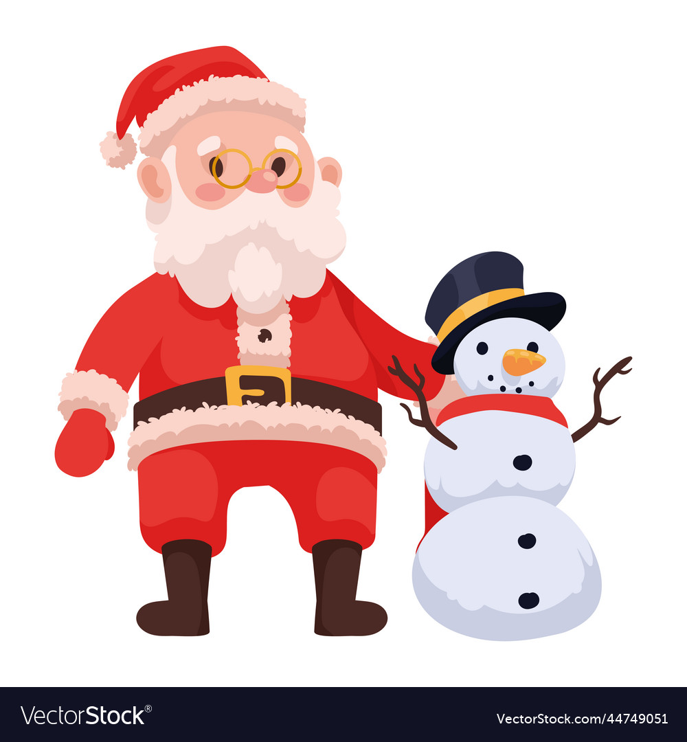 Santa claus with snowman