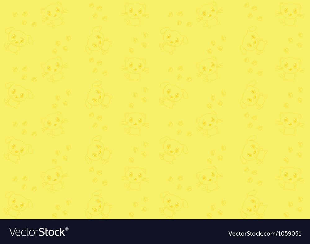Seamless pattern with cat and dog