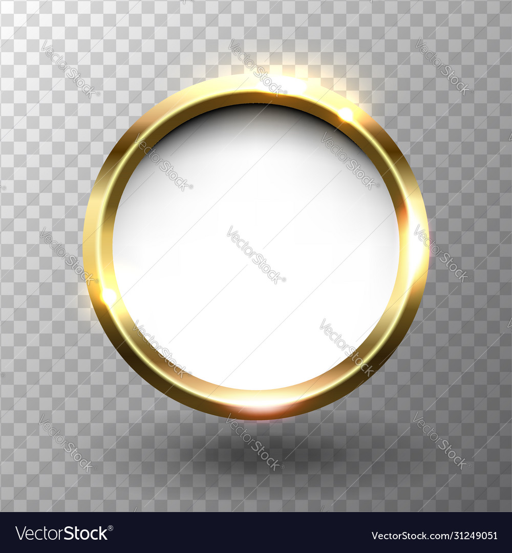 Shiny Golden Circle Frame
