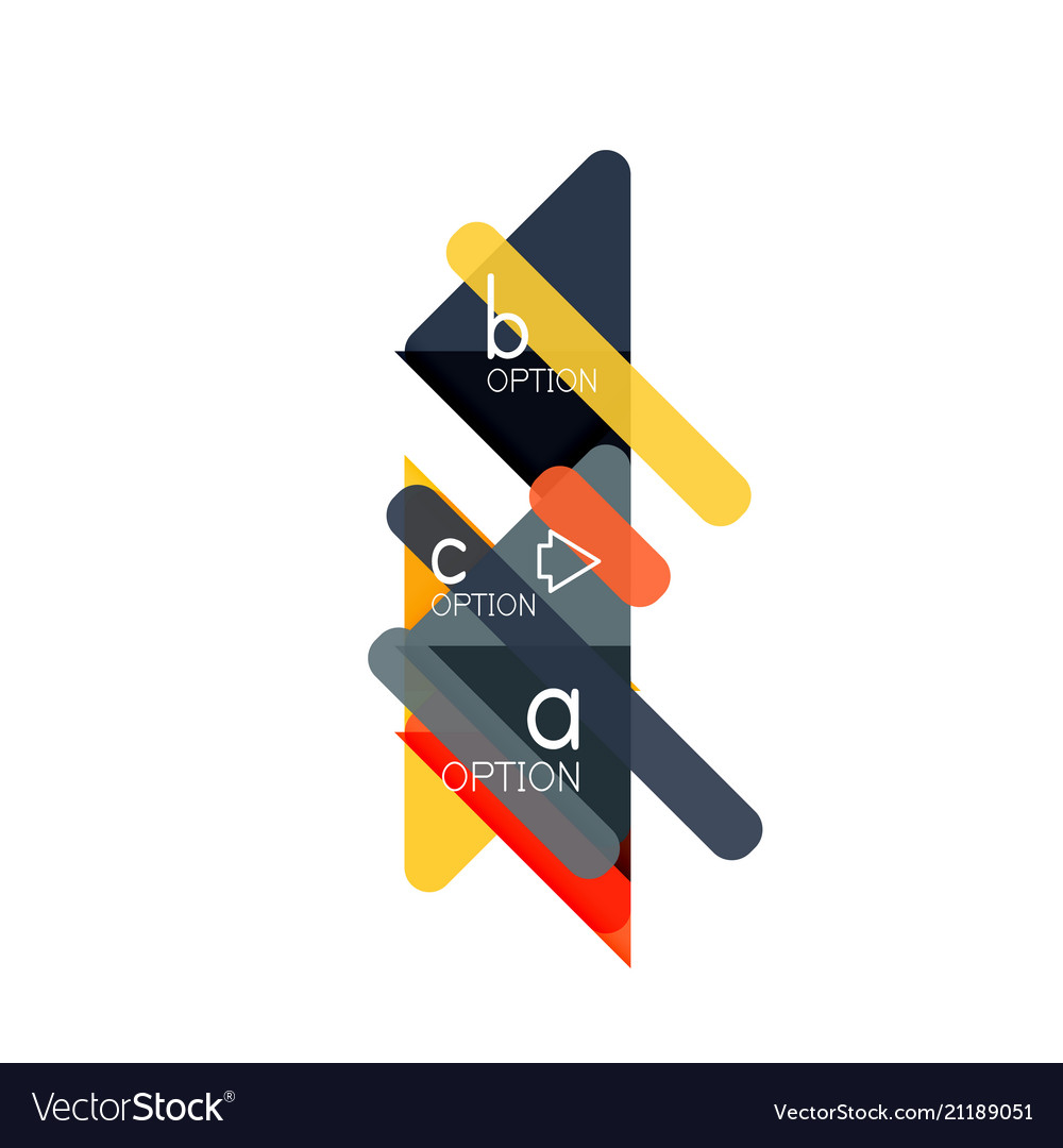 Triangle data visualization design option Vector Image Triangle data visualization design option