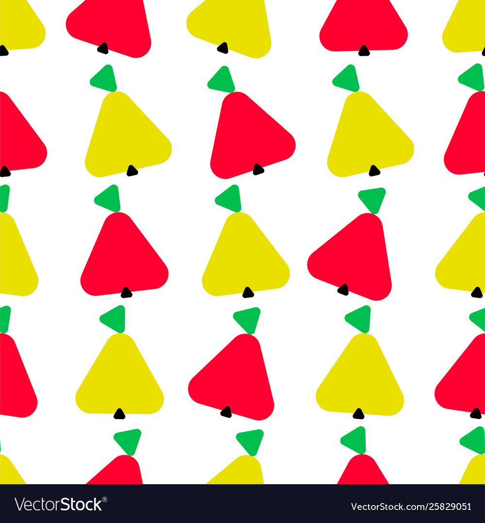 Triangle pear seamless pattern