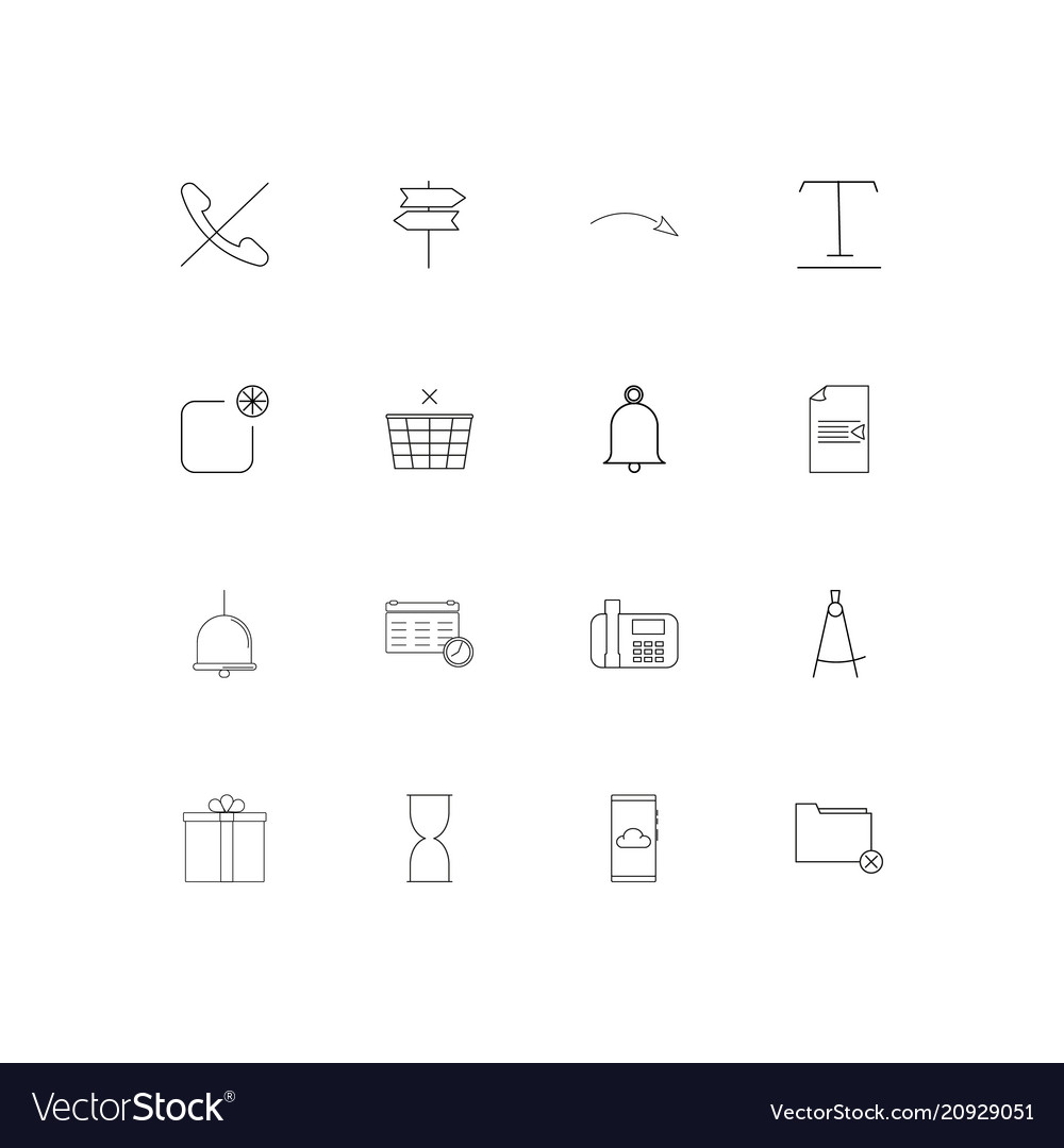 Web applications linear thin icons set outlined