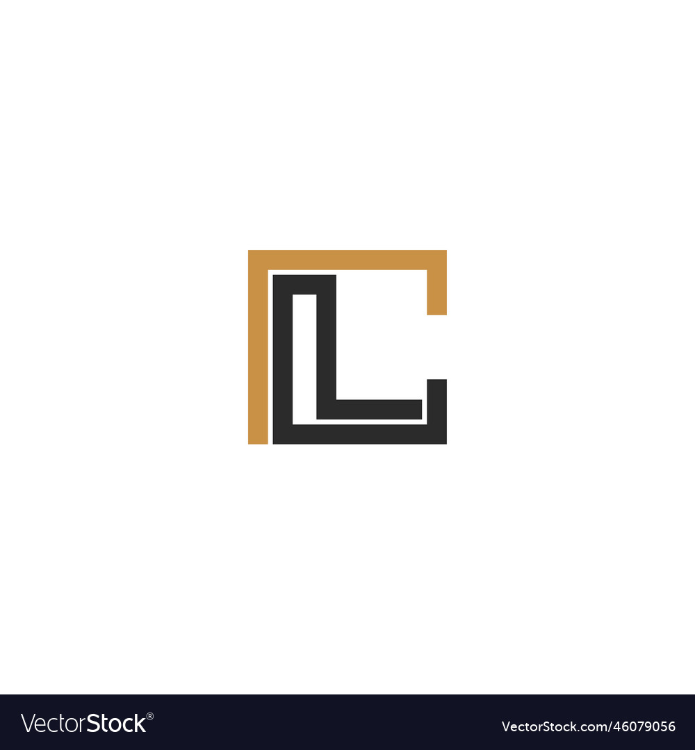 Alphabet letters initials monogram logo cl lc l Vector Image
