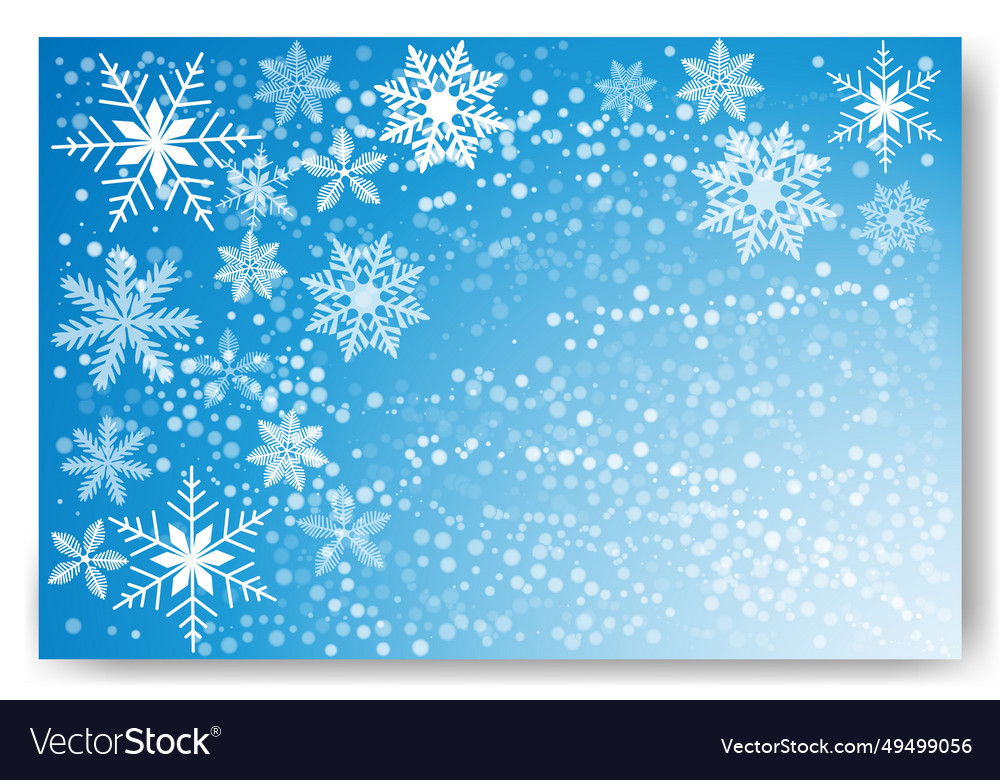 Cute falling snow flakes wintertime Royalty Free Vector