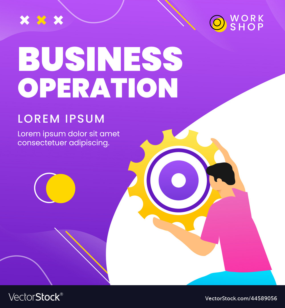 Gradient business workshop posts vector image Gradient business workshop posts