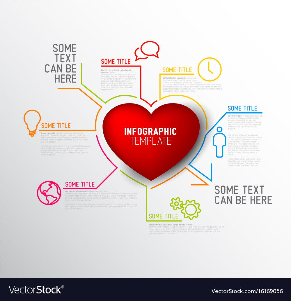 Heart infographic report template