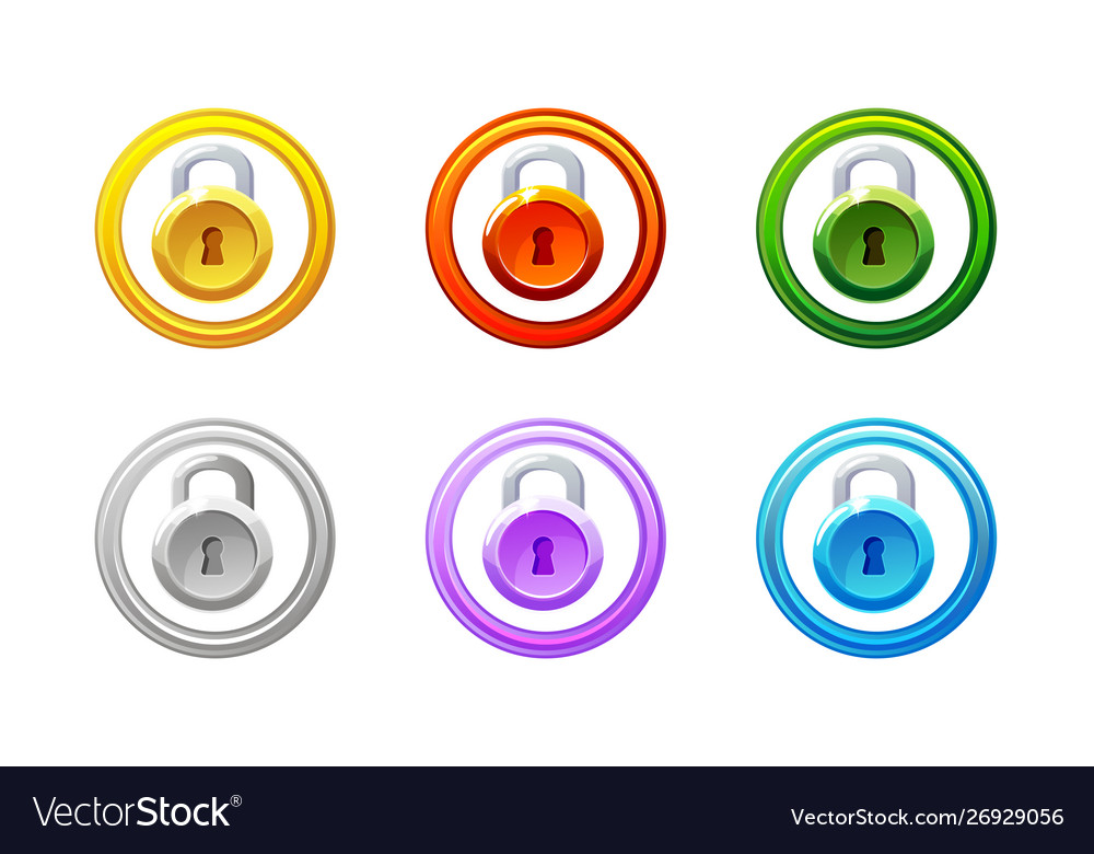 Lock icon in different colors gui level
