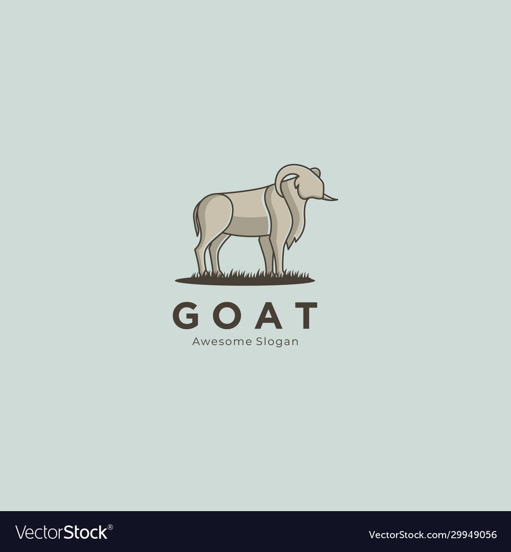 Logo goat line art style