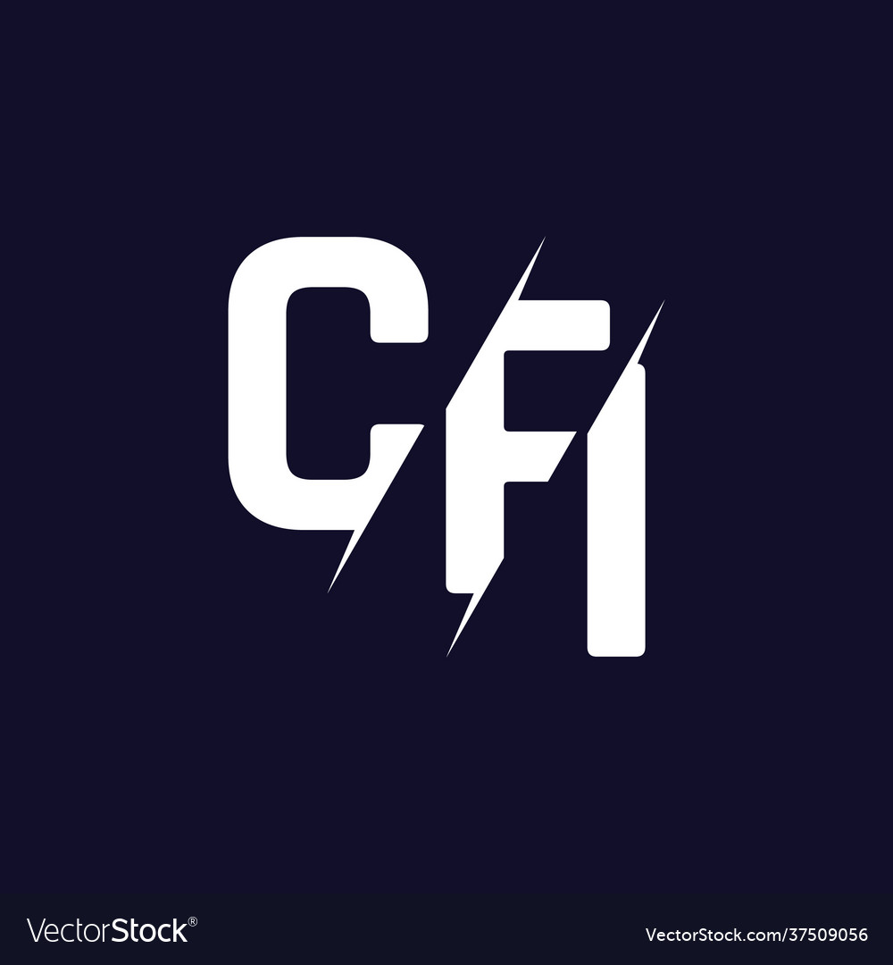 Monogram letters initial logo design cfi