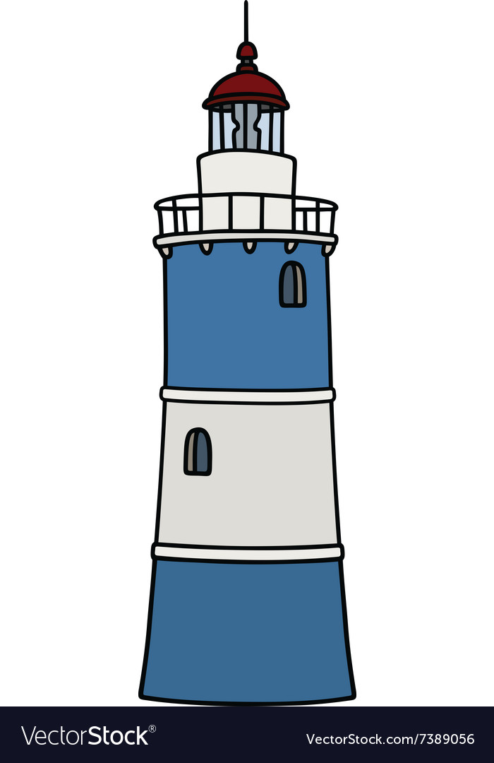 Old blue lighthouse