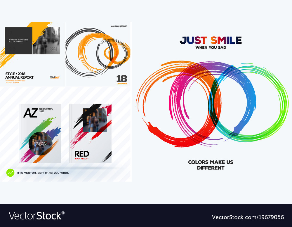 Set of abstract design elements for graphic