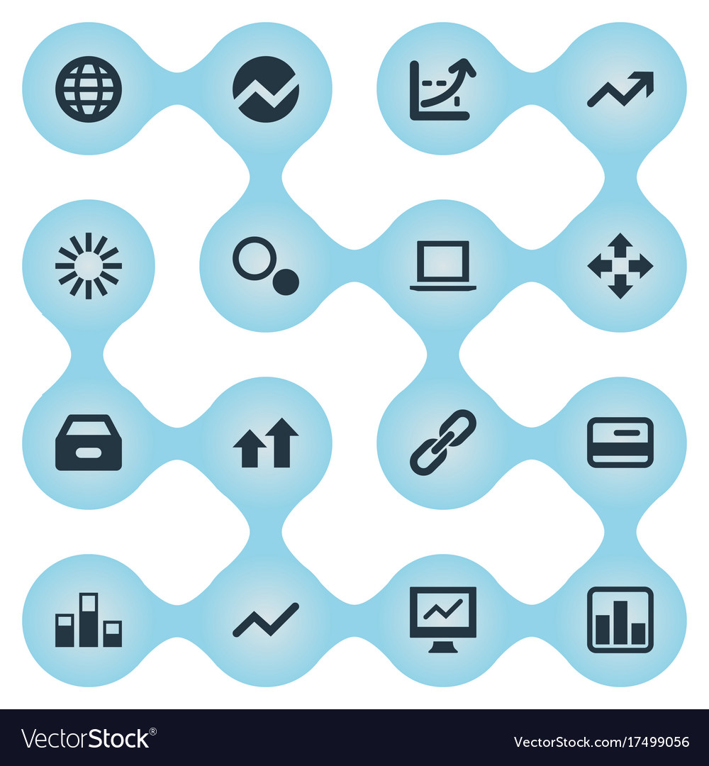 Set of simple analysis icons