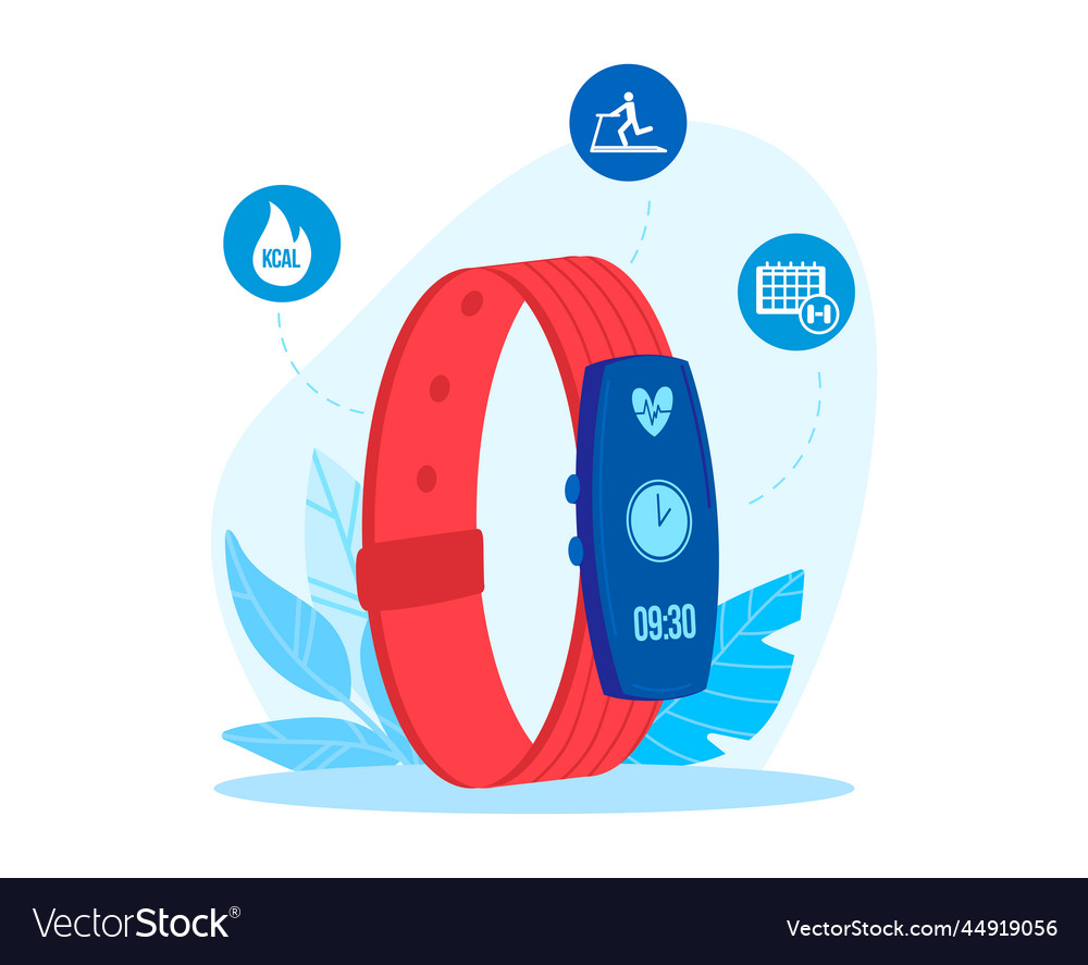 Smart watch mobile app at clock device app Vector Image