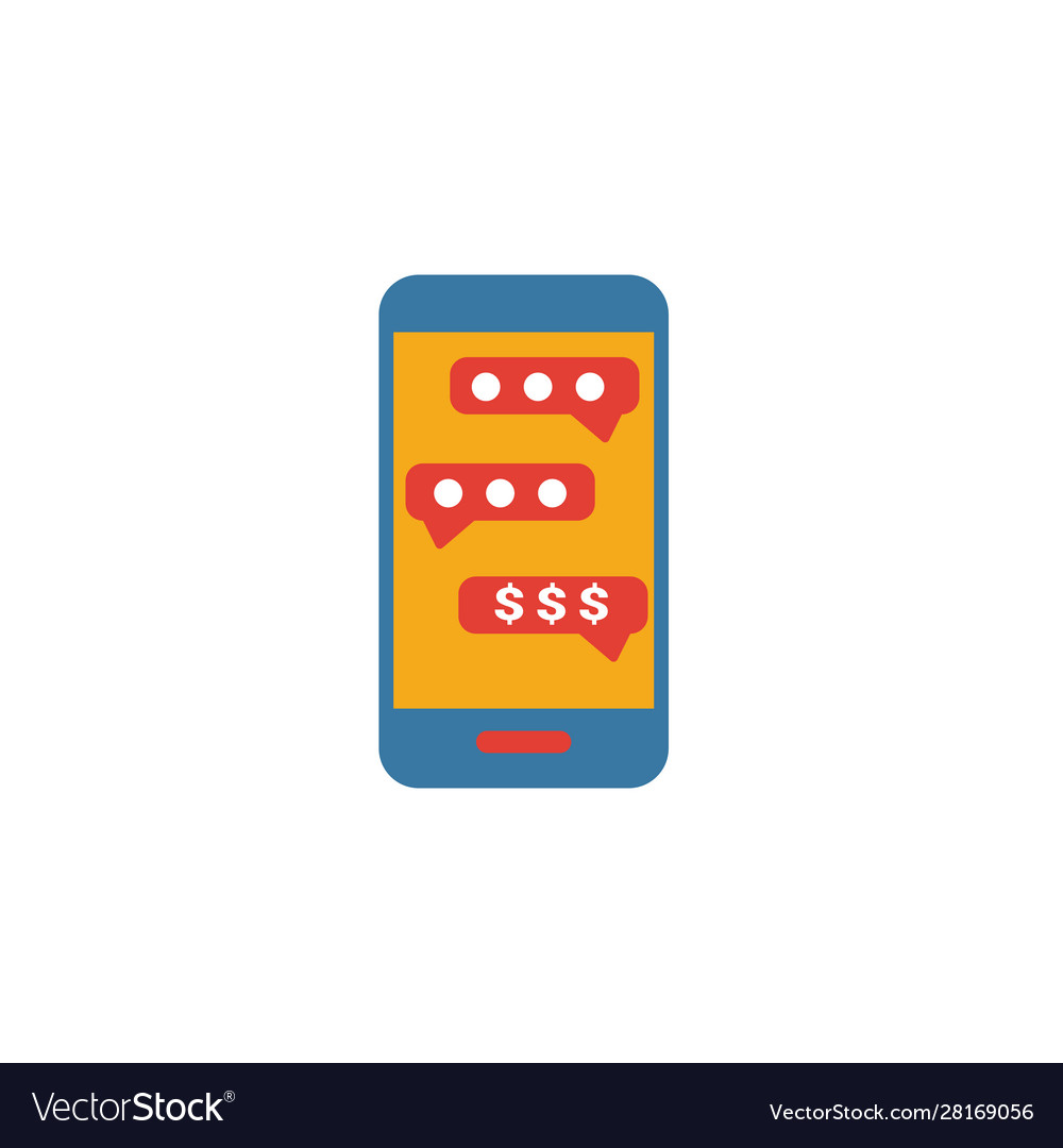 Sms banking icon simple element from personal Vector Image