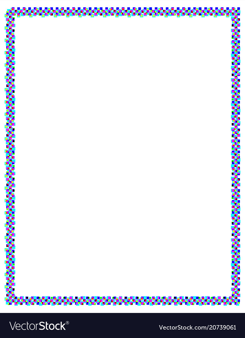 Colored frame with square dots