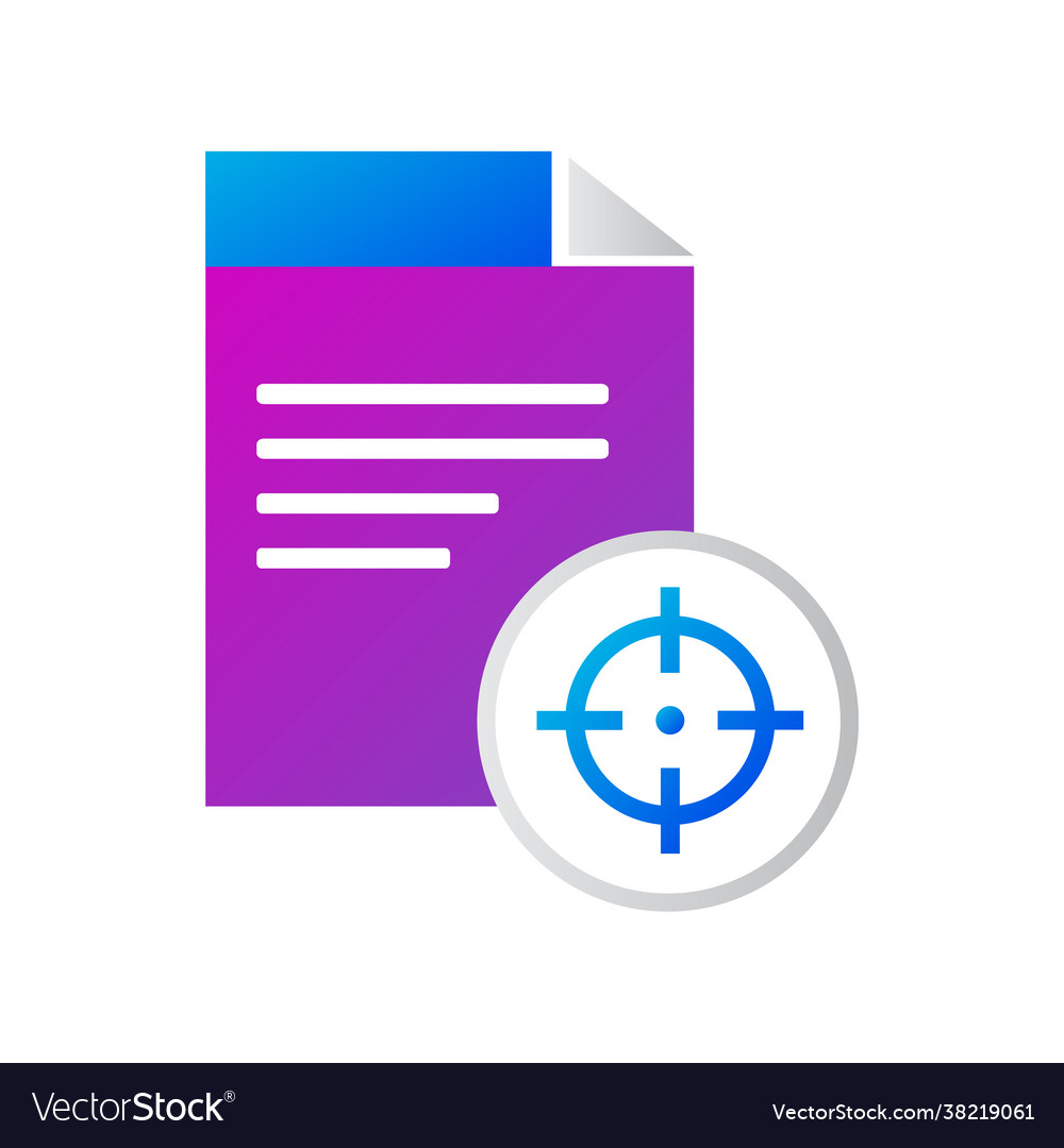 File icon with target button gradient