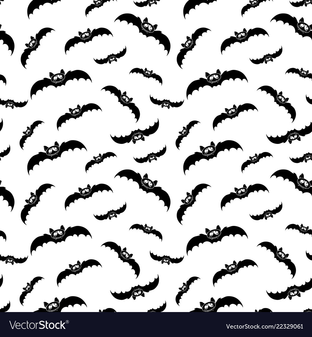 Flying halloween bats seamless repeat pattern Vector Image