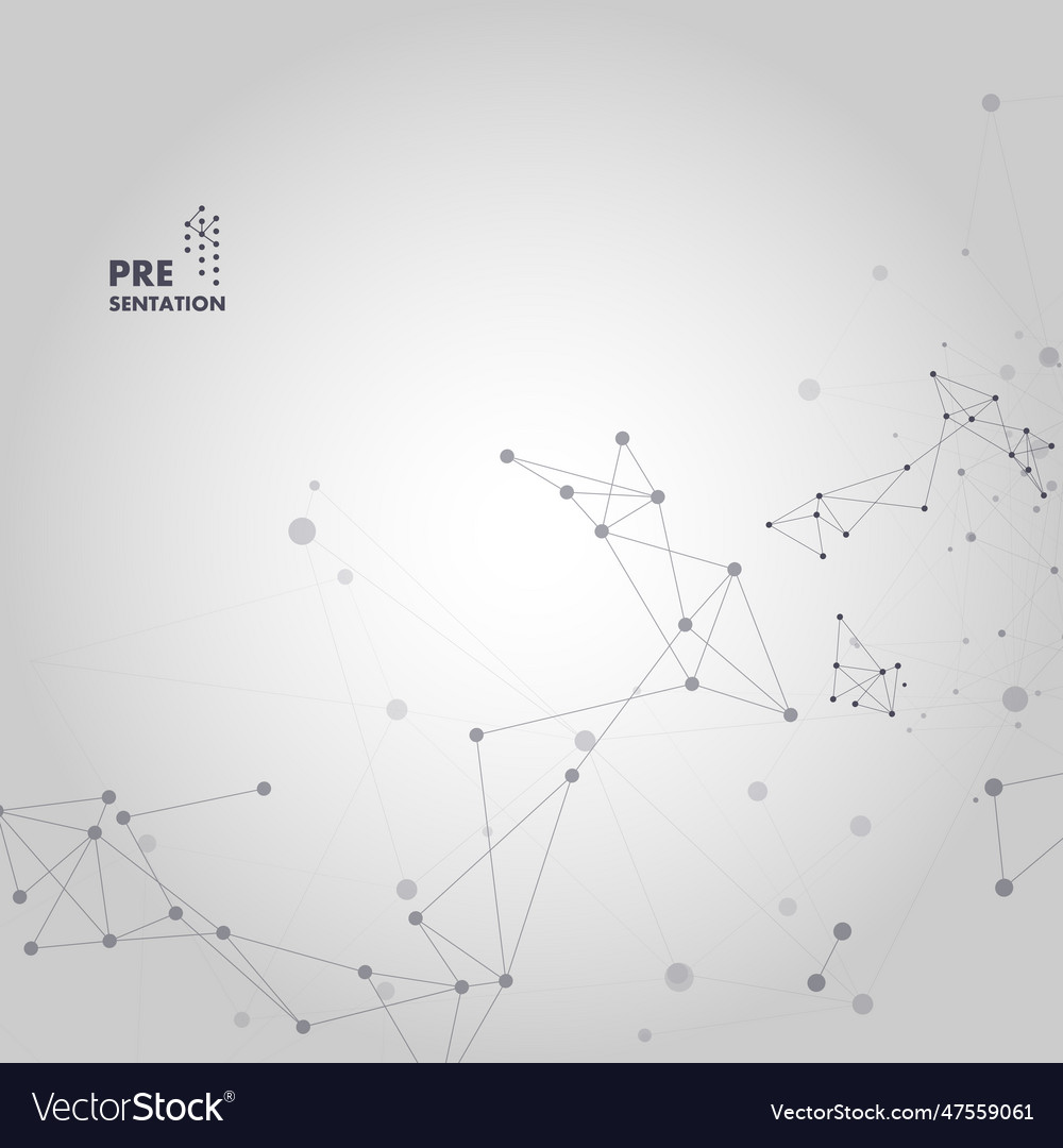 Geometric connected line and dots abstract vector image Geometric connected line and dots abstract