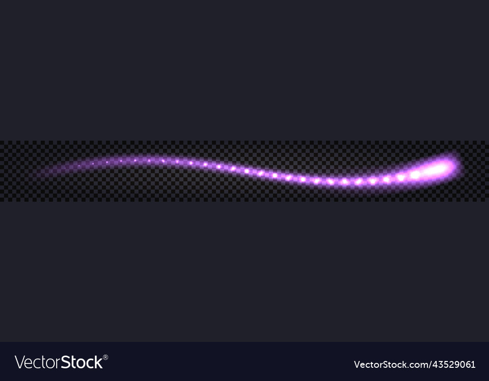 Glowing neon swirl wave purple light effect