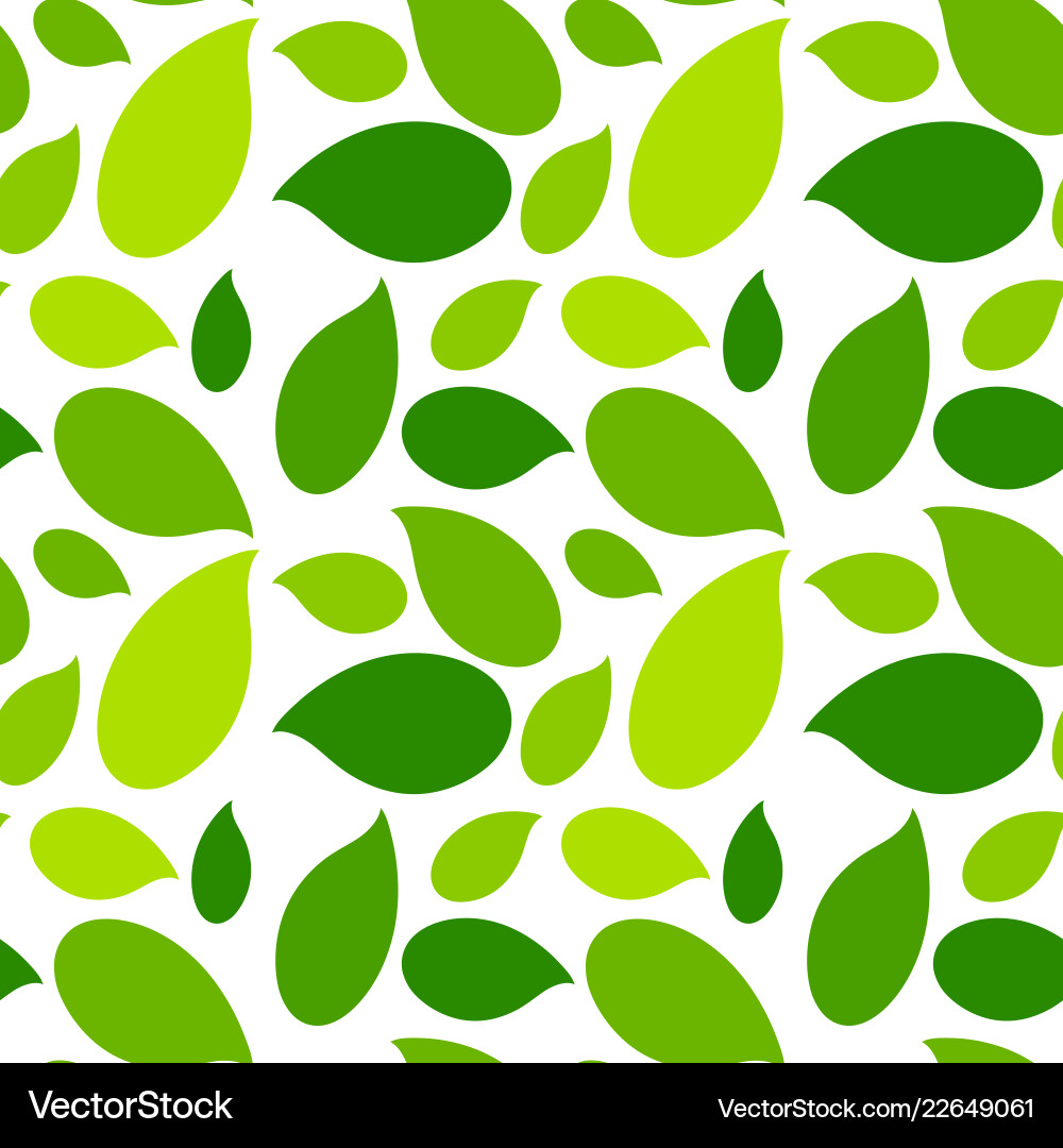 Green leaf seamless pattern Royalty Free Vector Image