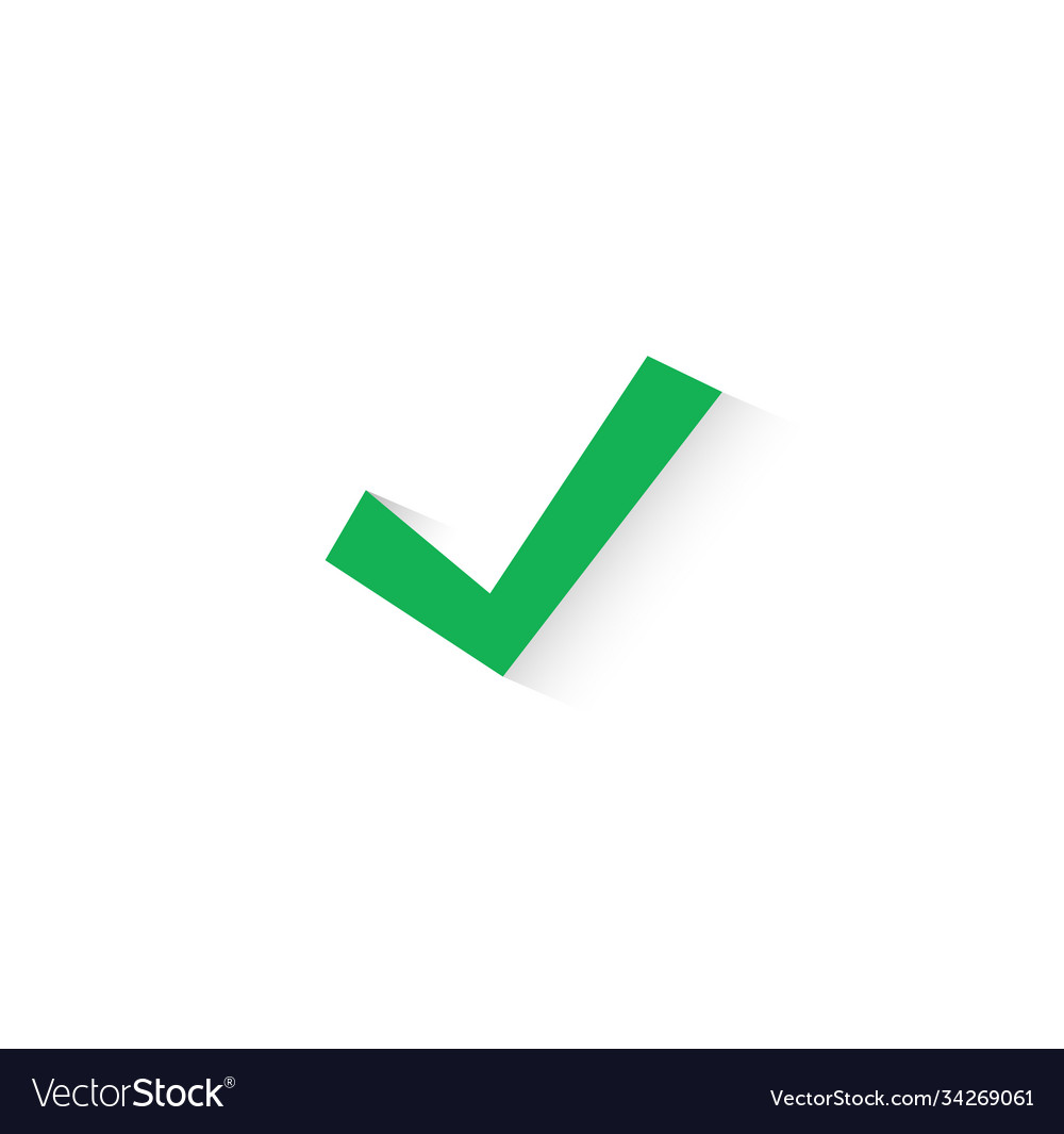 Green tick icon design approved