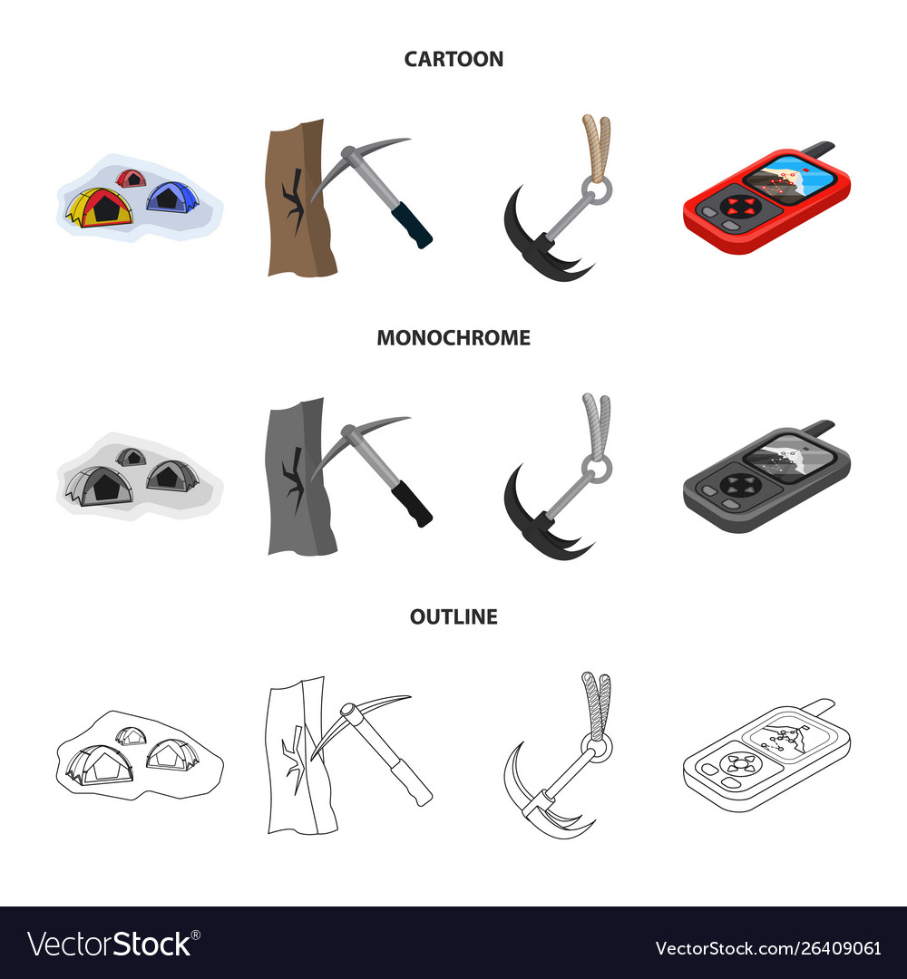 Isolated object mountaineering and peak symbol vector image Isolated object mountaineering and peak symbol