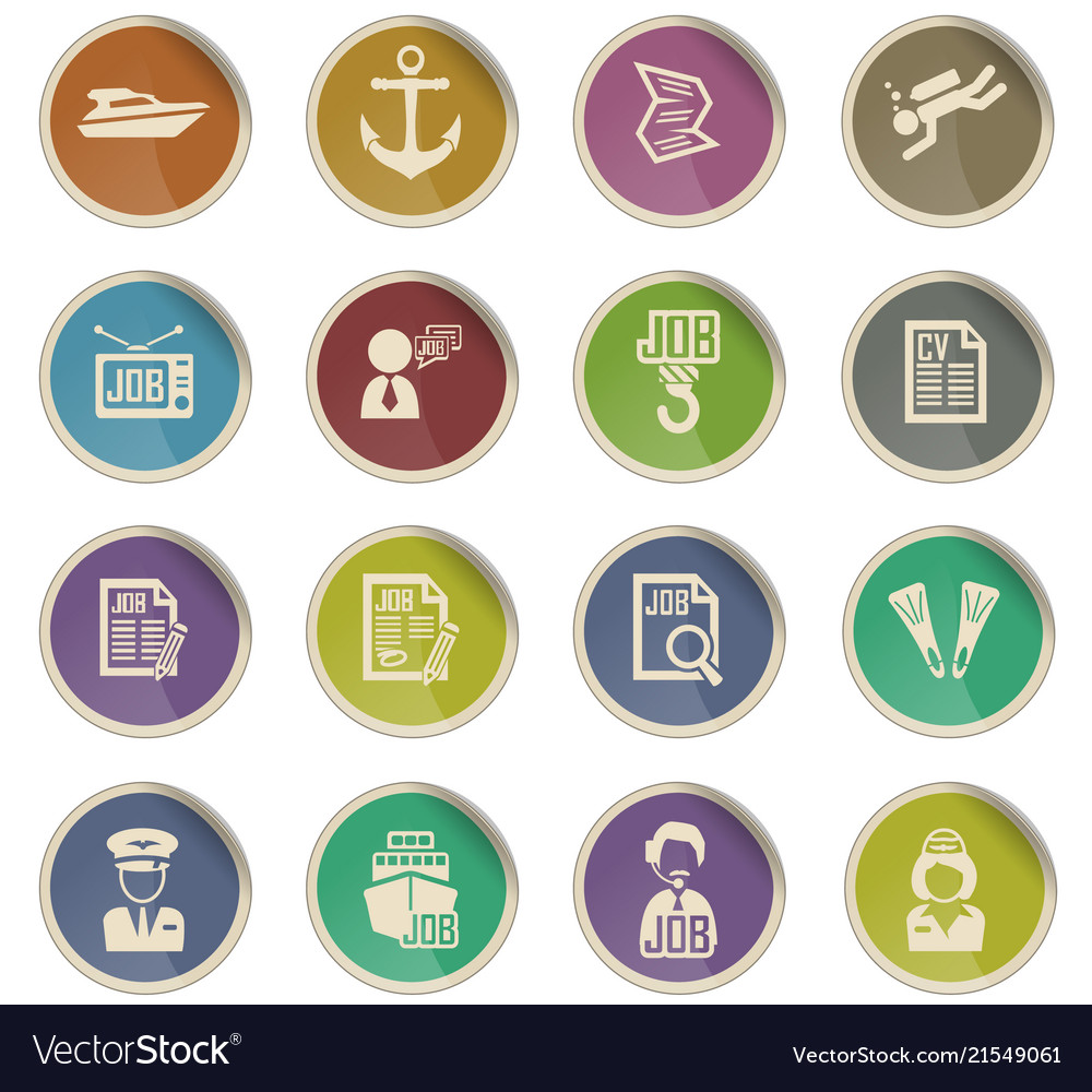 Job search icon set