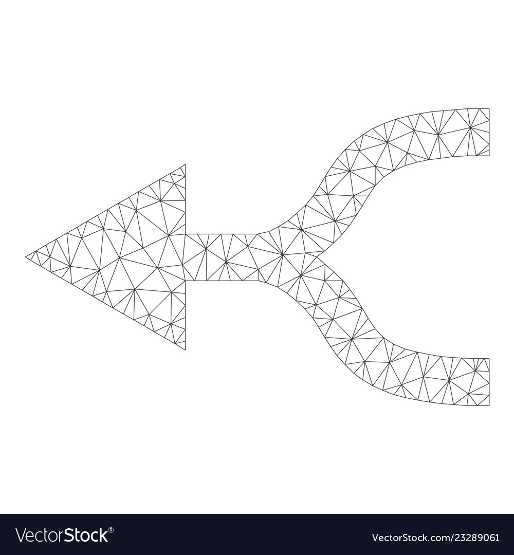 Mesh combine arrow left icon vector image Mesh combine arrow left icon