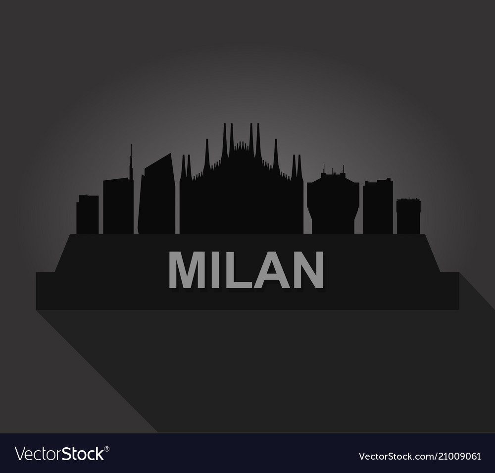 Milan skyline Royalty Free Vector Image - VectorStock