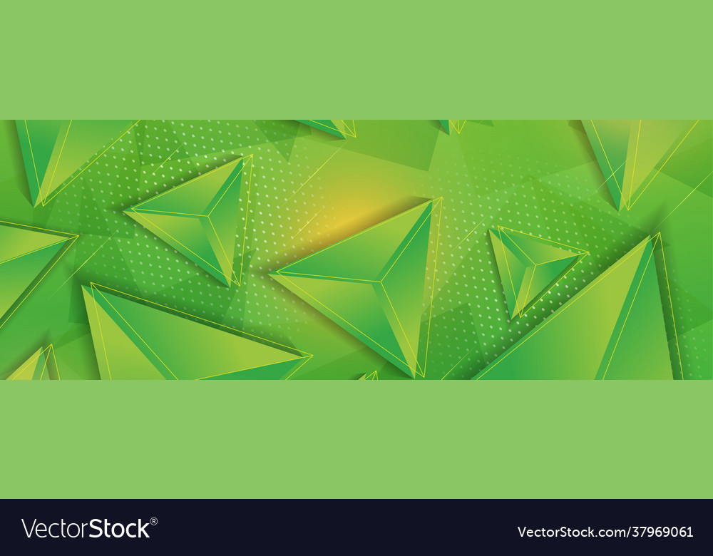 Modern Abstract Green Triangle Background