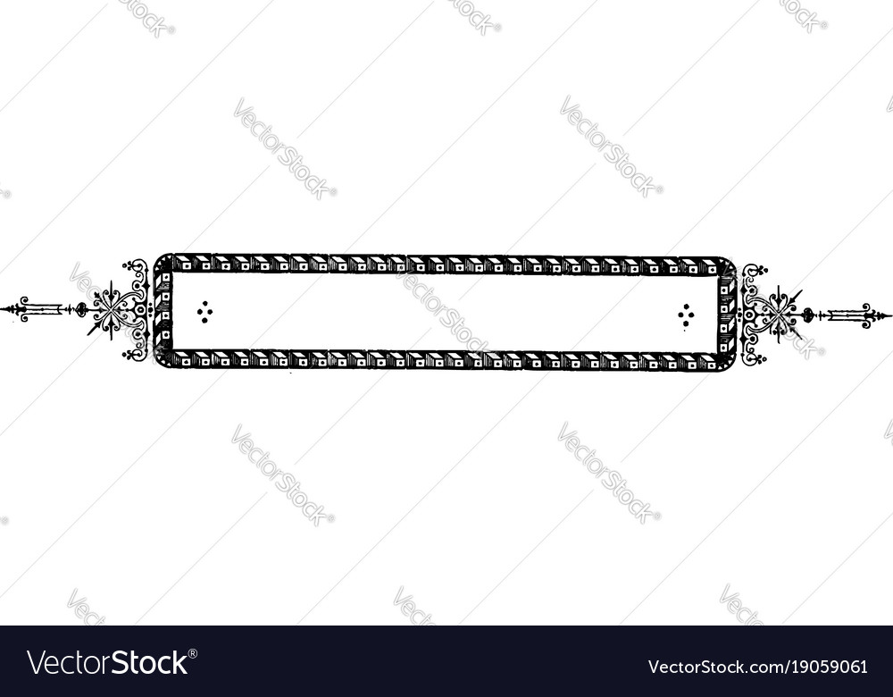 Ornate banner have multiple boxes arranged