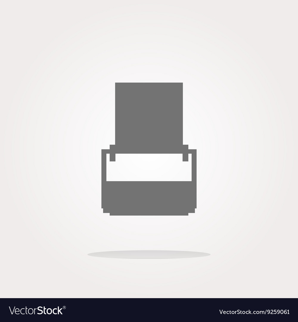 Printer glossy icon buttons for web