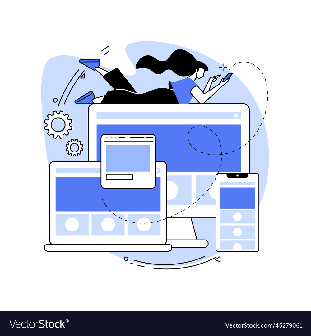Responsive web design abstract concept vector image Responsive web design abstract concept