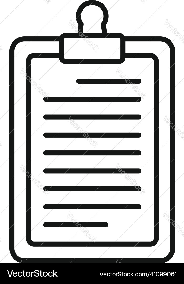 Scenario clipboard icon outline film Royalty Free Vector