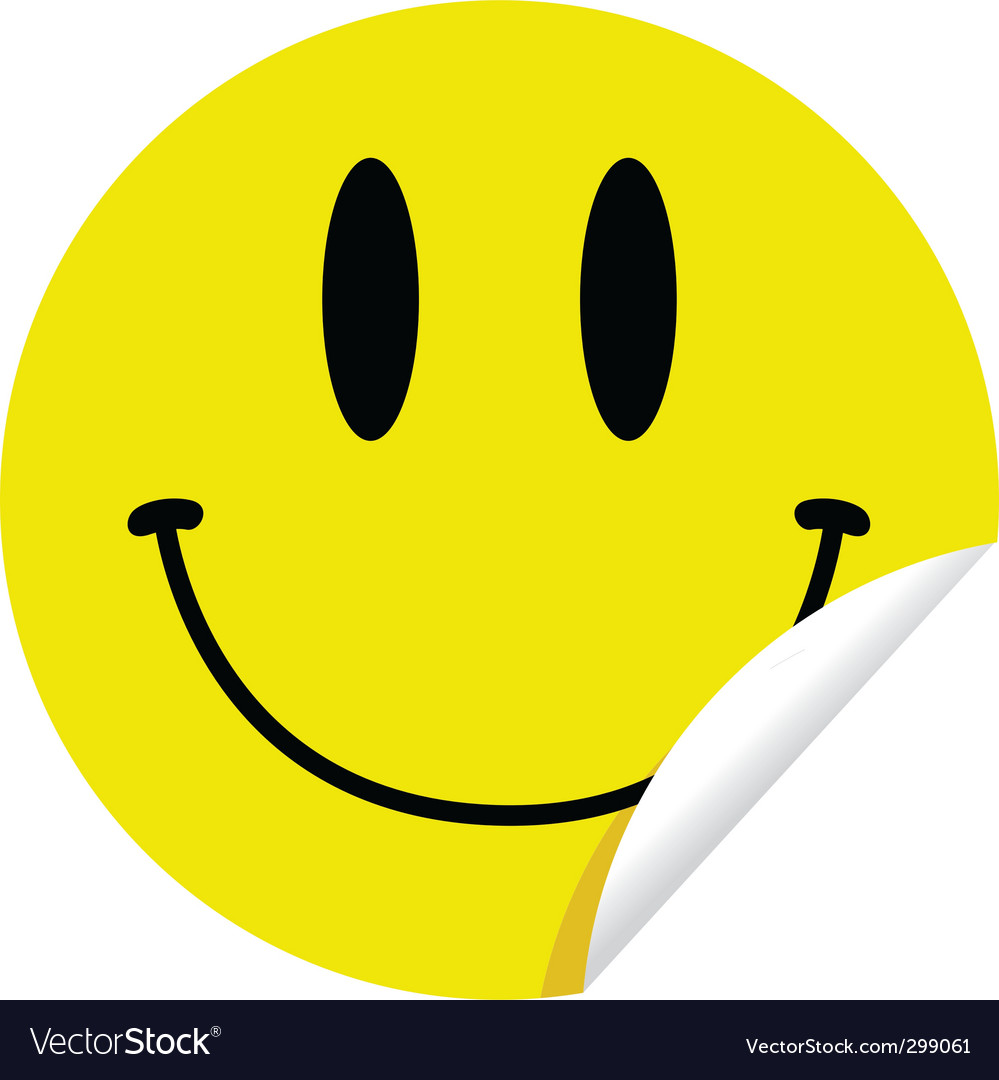 vector make sticker a Smiley  VectorStock Image sticker Royalty  Free Vector