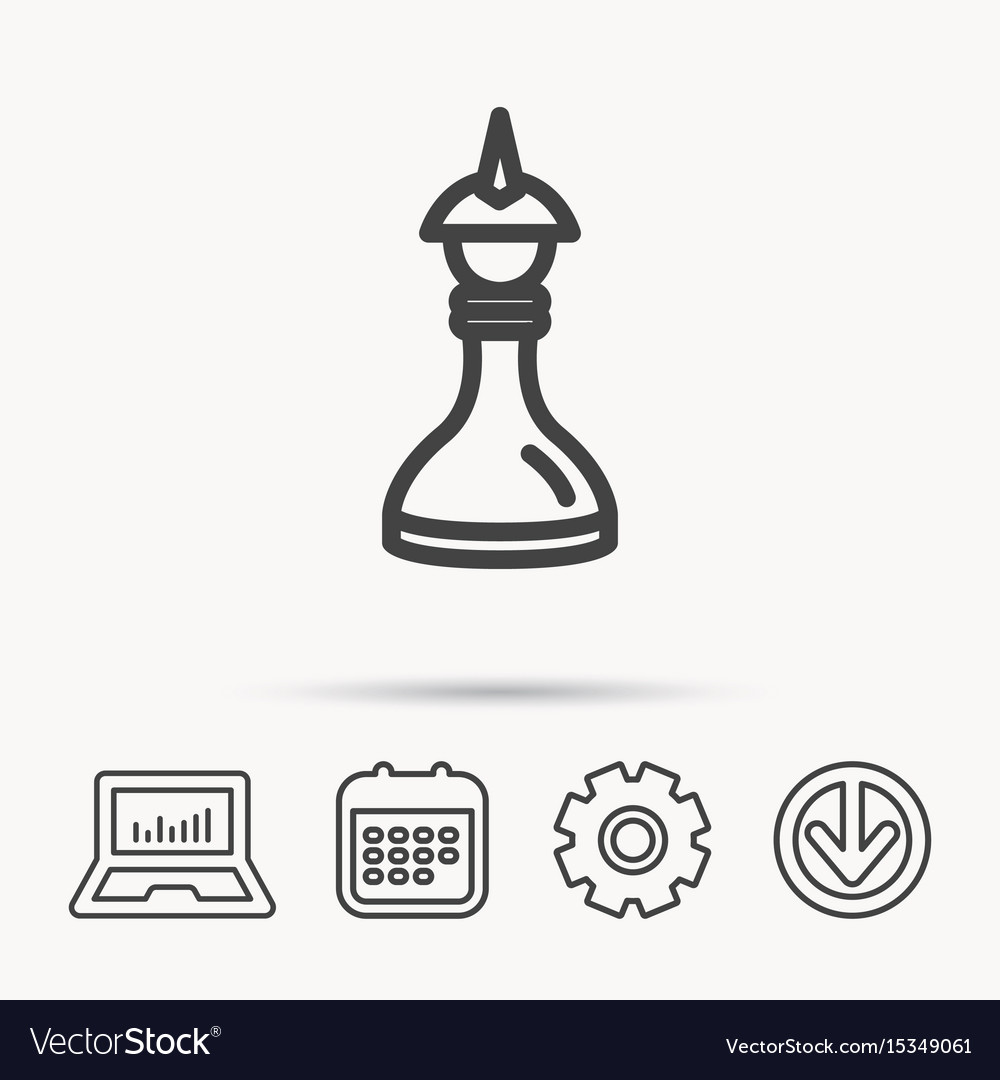 Strategy icon chess queen or king sign Royalty Free Vector