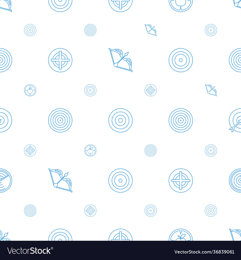 Target icons pattern seamless white background vector image Target icons pattern seamless white background