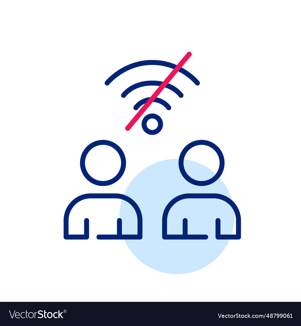Two users having no wifi connection pixel perfect Vector Image Two users having no wifi connection pixel perfect