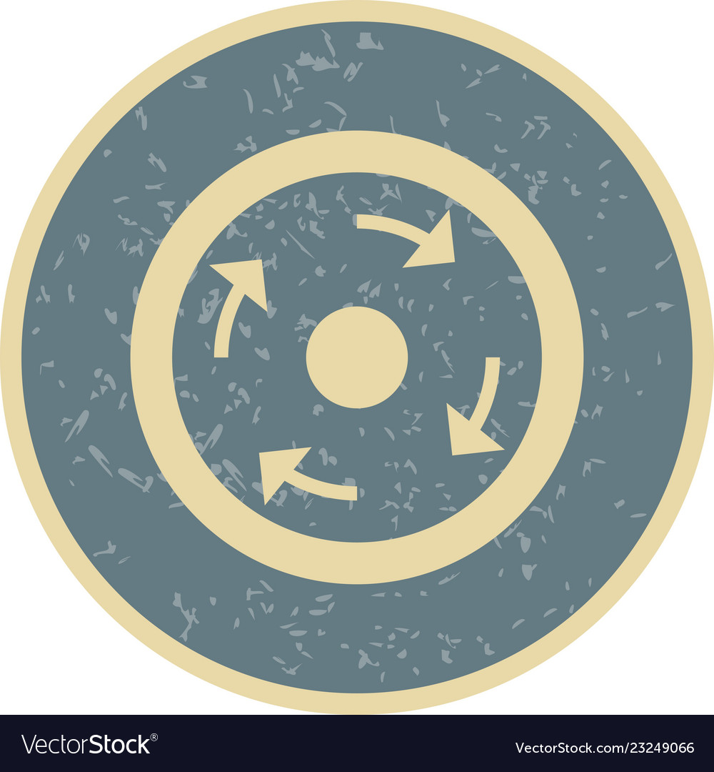 Compulsory roundabout icon Royalty Free Vector Image