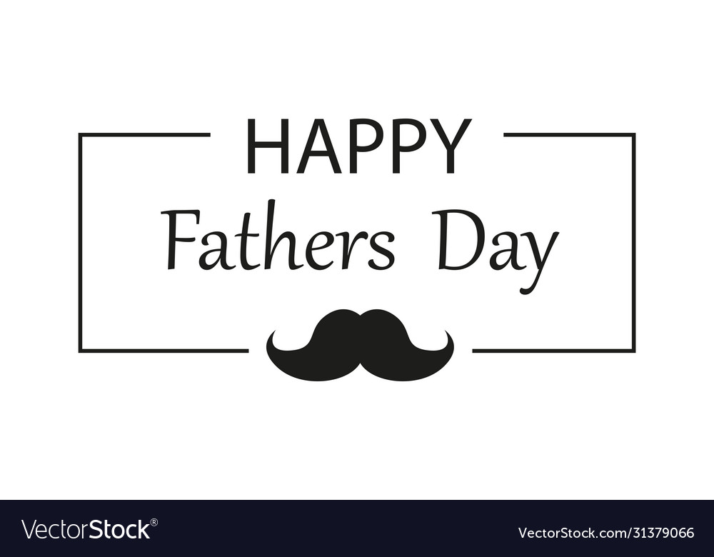Fathers day isolated icon on white background vector image Fathers day isolated icon on white background