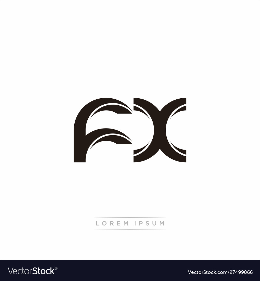 Fx initial letter split lowercase modern monogram