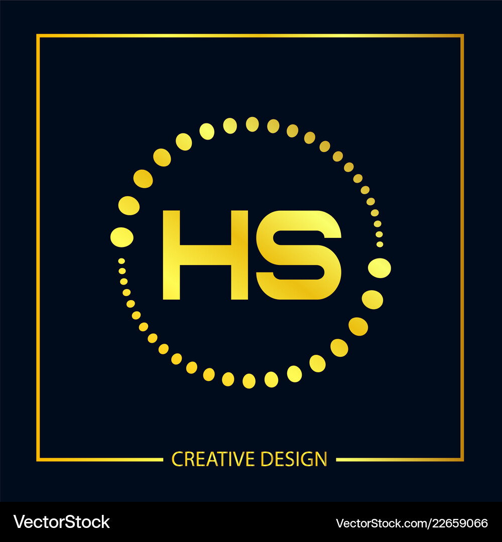 Initial letter hs logo template design Royalty Free Vector