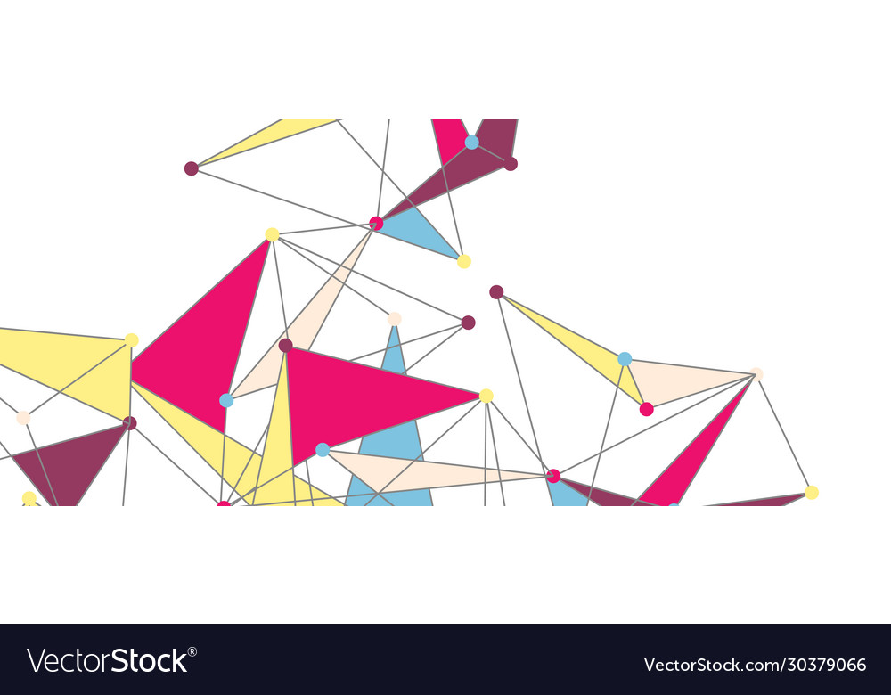 Line points connections triangular technology vector image Line points connections triangular technology