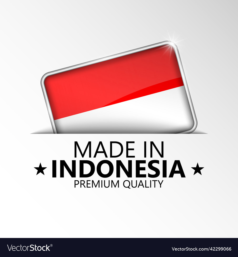 Made in indonesia graphic and label