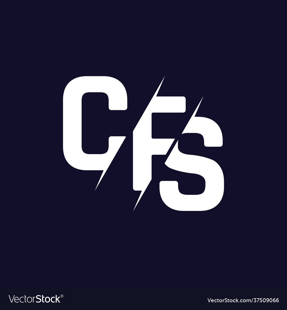 Monogram letters initial logo design cfs