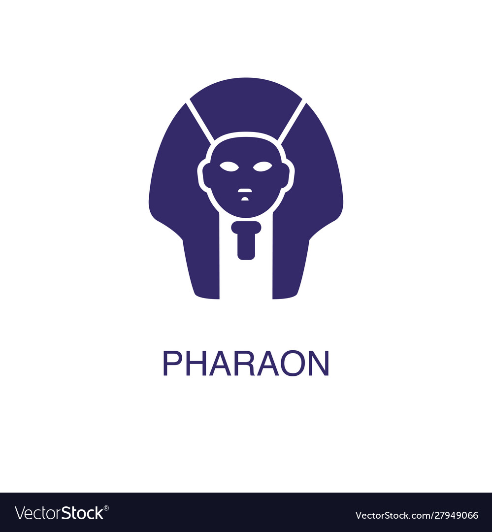 Pharaoh element in flat simple style on white