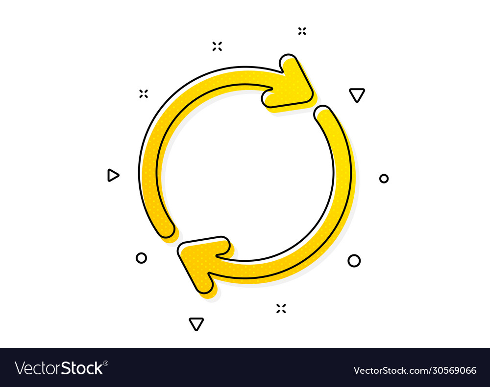 Refresh icon rotation arrow sign